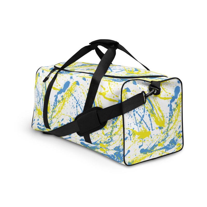 Duffel taske/sportstaske - Ukrainian Splash - hvid baggrund